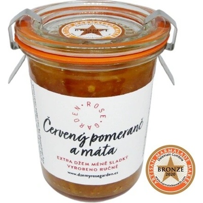Rose Garden Džem Červený pomaranč s mätou 160 g