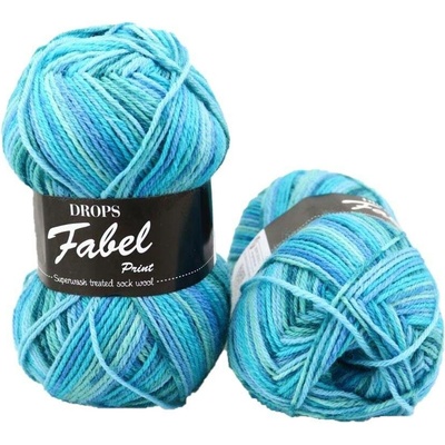 Drops Fabel print 340 laguna
