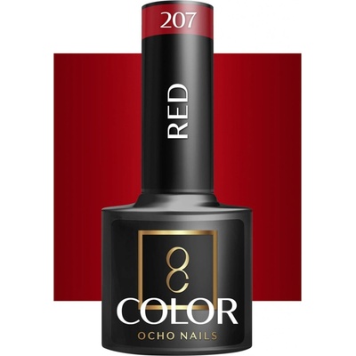 Activeshop Ocho Nails Hybridný lak na nechty červený 207 5 g