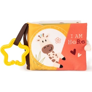 Амек Тойс Плюшена бебешка книжка Амек Тойс - Жираф, 12 х 10 cm (98850)