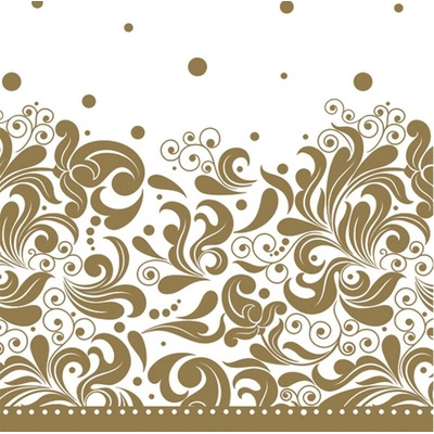 MAKI SLOG 054602 Ornament Gold servítky 3V 20ks 33x33cm