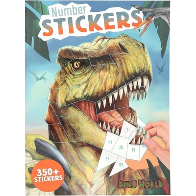 Knižka s nálepkami s číslami Dino World Number Stickers 13243