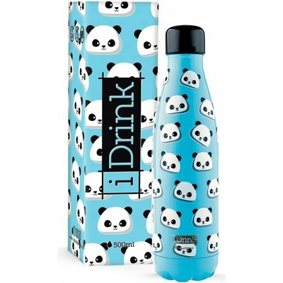 I-Drink termoska panda 500 ml odstíny modré