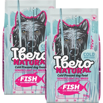 Ibero Cold Press Dog All Breed Senior & Light Fish 2 x 12 kg