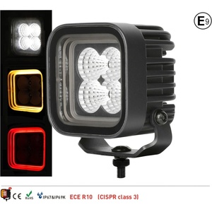  30w led Халоген Бял, Разпръсната светлина с жълта и червена drl светлина 12v-24v