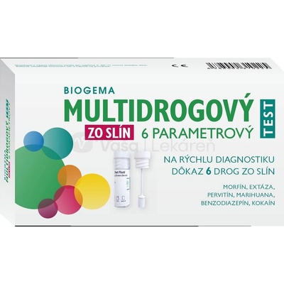 Biogema multidrogový test na stanovenie drog zo slín 6 parametrový