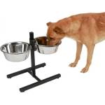 Kerbl Twin Feeder - Стойка с две метални купи 2 x 1800 ml - 82265