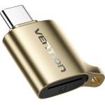 Vention Четец за карти Vention CLNJ0, USB 3.0 Type-C, MicroSDHC/MicroSDXC, златист (CLNJ0)