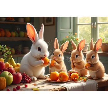 Alipson Puzzle - Puzzle The Little Rabbits' Feast - 1 000 piese