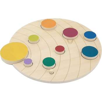 Image 1 of ANDREU Toys Дървен пъзел Andreu Toys - Слънчева система, кръгъл (16111A)