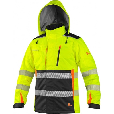 Canis CXS Bunda BENSON výstražná softshell žluto-černá – Zboží Dáma