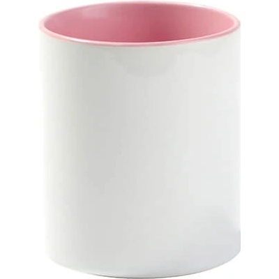 Stojan na psací potřeby keramický s barevným vnitřkem - růžová sublimace termotransfer