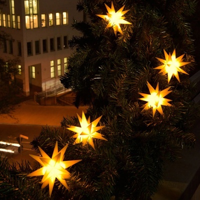 STERNTALER LED světelný řetěz s 9 hvězdami venkovní žlutá 7860