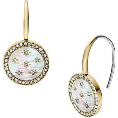 Fossil Visiace pozlátené náušnice Classic Mother of Pearl JF04867710