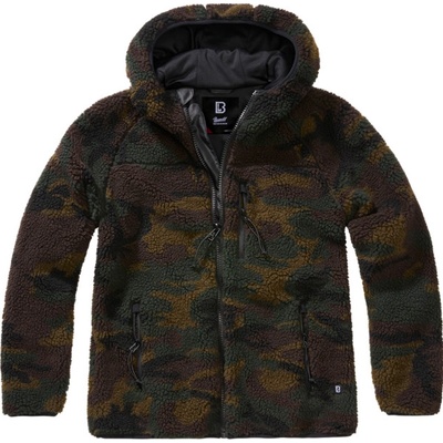Brandit dámska Teddyfleece bunda s kapucňou woodland