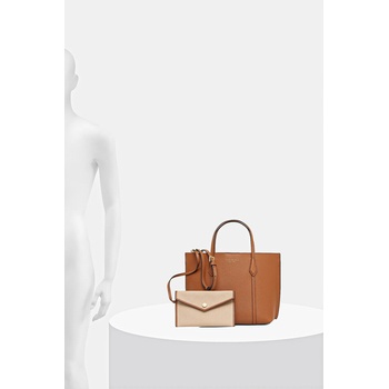 Tory Burch Кожена чанта Tory Burch Perry в кафяво 177252-200 (177252.200)