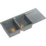 Quadron Вградена композитна мивка Quadron Evan 121 сиво - медно 116x50 см (HQE11650U5_PVDC1_P2O) Мивка за вграждане