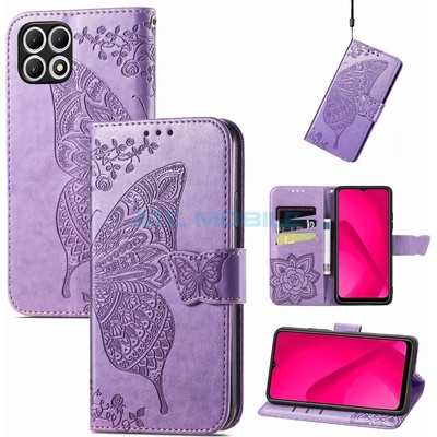 Shield4U T Phone 2 Pro 5G 2024 Butterfly Flower Texture fialové
