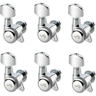 Schaller M6 135 6L locking staggered Chrome Тунинг част за китара (10020220.01.50)