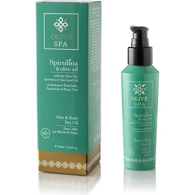 OLIVE SPA suchý olej na vlasy a tělo se spirulinou 100 ml