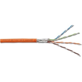 Digitus DK-1743-VH-5 CAT 7 S-FTP PiMF installation kabel, raw, S/FTP,AWG 23/1, LSZH Type C, 1200MHz, 500m, oranžový