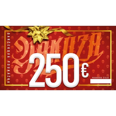 Yakuza Darčeková poukážka v hodnote 250 € pre nákup v eshope Hodnota: 250 €, Použitie: v eshope