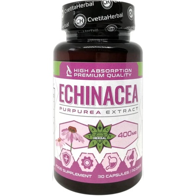 Cvetita Herbal Echinacea, 400 mg, 30 капсули, Cvetita Herbal