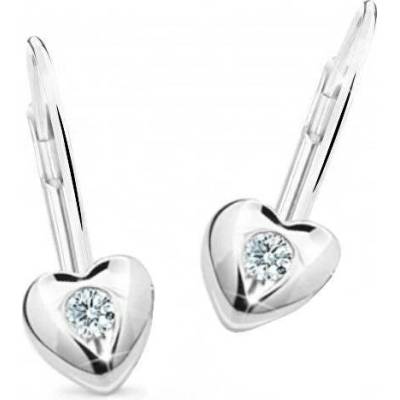Cutie Jewellery dětské náušnice z bílého zlata C1556-55-X-2 fialová