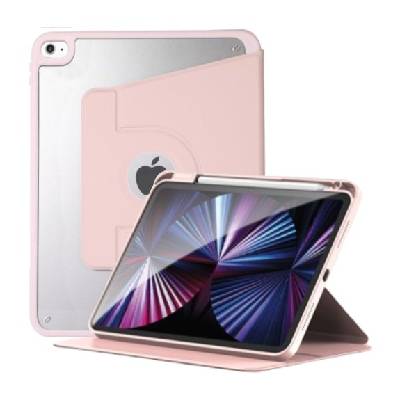 Въртящ се 360° калъф с място за Apple Pencil за iPad 9, 7" (2017/2018) / Air 1 / 2 / Pro 9, 7" - розово (69203)