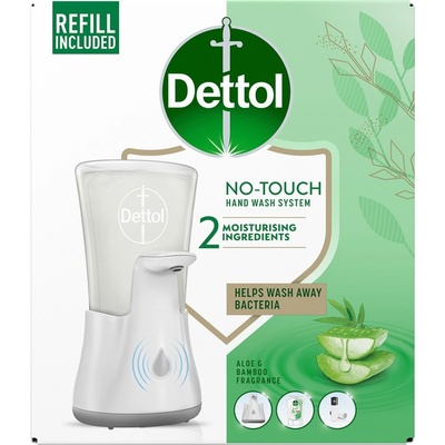 Dettol bezdotykový dávkovač na tekuté mydlo vrátane náplne Aloe & Bamboo 250 ml