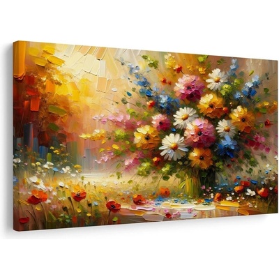 Obraz pestrobarevná kytice - 120x80