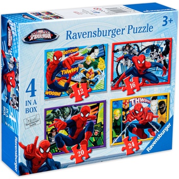 Ravensburger Пъзел Ravensburger 4 в 1 - Спайдърмен (7363)