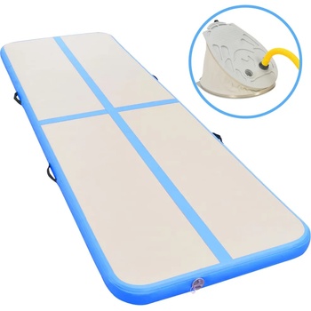 Image 1 of vidaXL Надуваем дюшек за гимнастика с помпа, 800x100x10 см, PVC, син (91928)