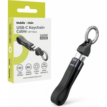 Mobile Origin MO-UK-CB17-BLK s kľúčenkou USB-C na USB-C CB17 240W 40 Gb/s černý