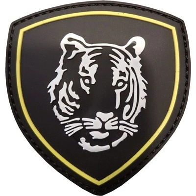 101INC Nášivka 3D RUSKO TIGER plastová ČIERNA