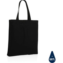 Taška s širokým dnom Impact zo 145g recykl. bavlny AWARE™, čierna