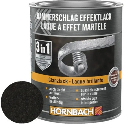Kladivková farba na kov 3v1 čierna lesklá 750ml