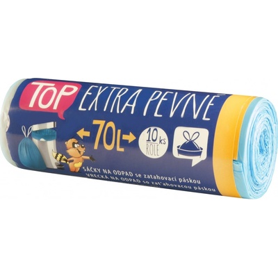 Vipor Top zatahovací LDPE extra pevné 70 l 15 µm 10ks modré