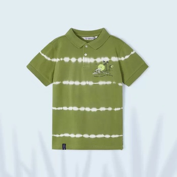 Image 1 of MAYORAL Поло тениска с къс ръкав tie dye за момче в зелено Майорал