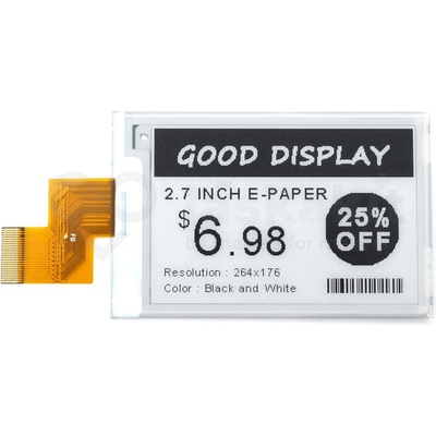 Good Display GDEY027T91 2.7" 264x176 ePaper displej Grayscale