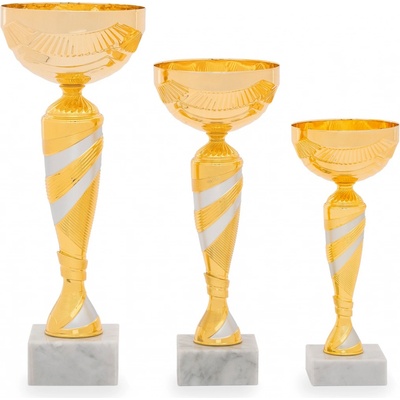 Pohár EKONOM výška 29 cm zlatý/stříbrný – Zbozi.Blesk.cz