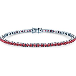 SAVICKI Тенис гривна, бяло злато 585, рубини 2.640К. 3.0mm. 19cm