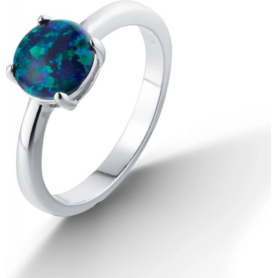 Nubis Stříbrný prsten se zeleným opálem NB-5084
