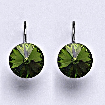 Čištín se Swarovski krystaly Rivoli olivine NK 1468