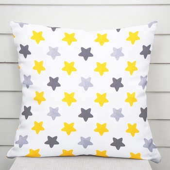 Biante Sandra SA-203 Žlto-sivé hviezdy 50 x 70 cm