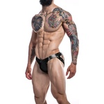 Cut4Men Jockstrap Desire Black Leatherette L