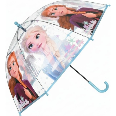 SunCity dievčenský priehľadný dáždnik Ľadové kráľovstvo Frozen motív Anna a Elsa