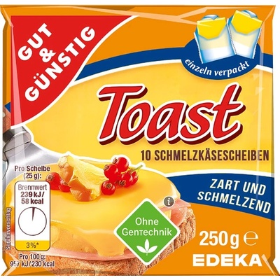 G&G Plátky taveného sýra na toasty 35%, 250 g