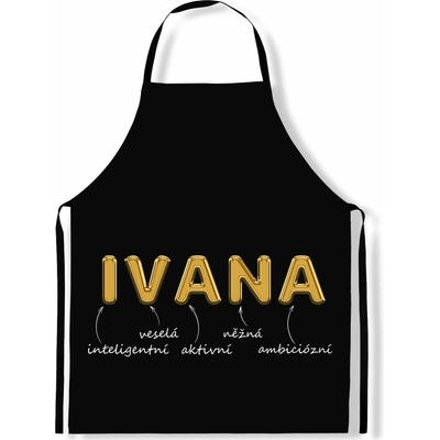Impar Zástěra Ženská jména Gold Ivana