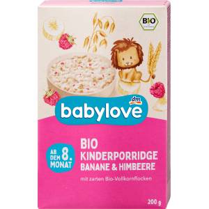 babylove Детска био каша Банан и малини, 8+м, 200 g (1646159)